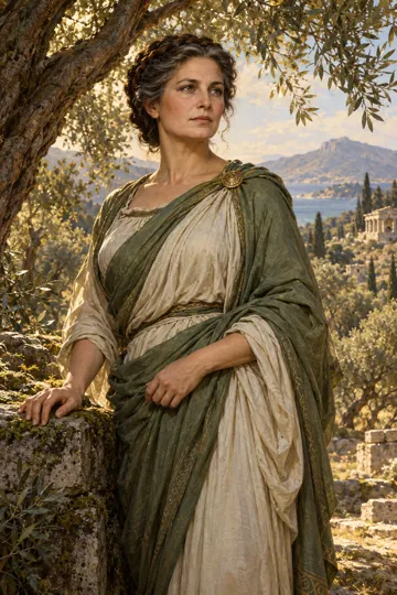 Artistic depiction of Aethra