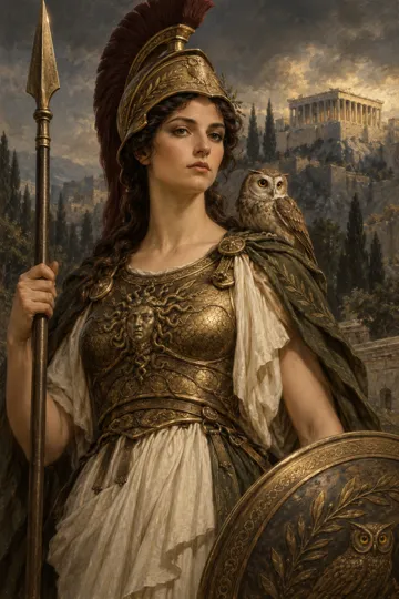 Artistic depiction of Athena