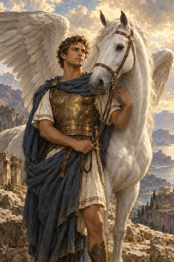 Artistic depiction of Bellerophon
