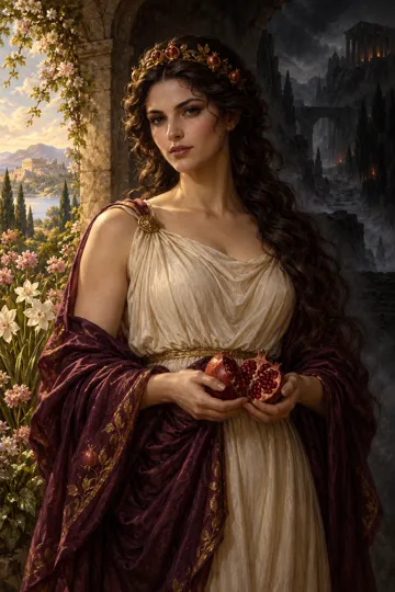 Artistic depiction of Persephone