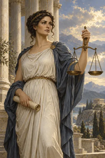 Artistic depiction of Themis